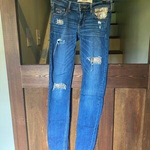 Hollister Sequined Distressed Women's Jeans Size 0